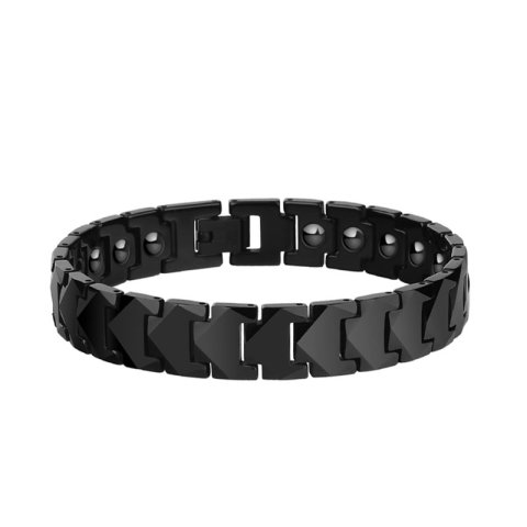 (image for) Black Mens Tungsten Bracelet 12mm