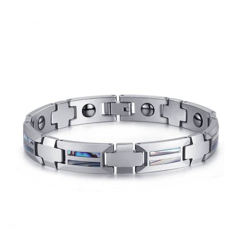 (image for) Tungsten Carbide Bracelet With Shell Inlay