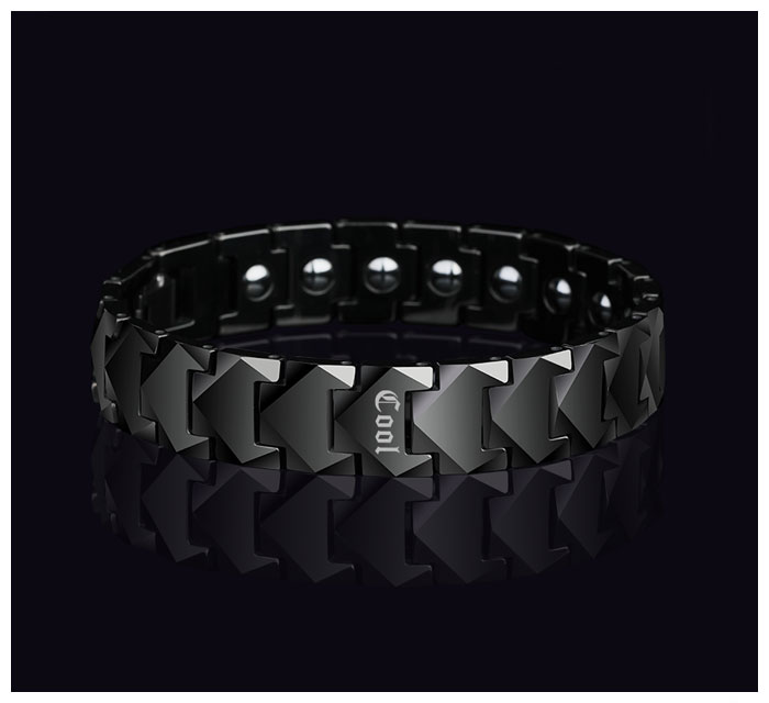 Black Mens Tungsten Bracelet