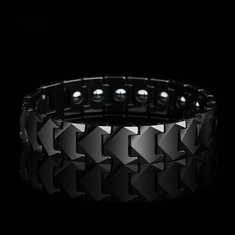 (image for) Black Mens Tungsten Bracelet 12mm