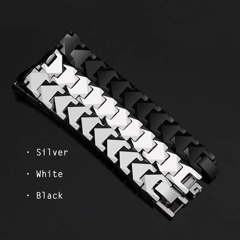 (image for) Black Mens Tungsten Bracelet 12mm