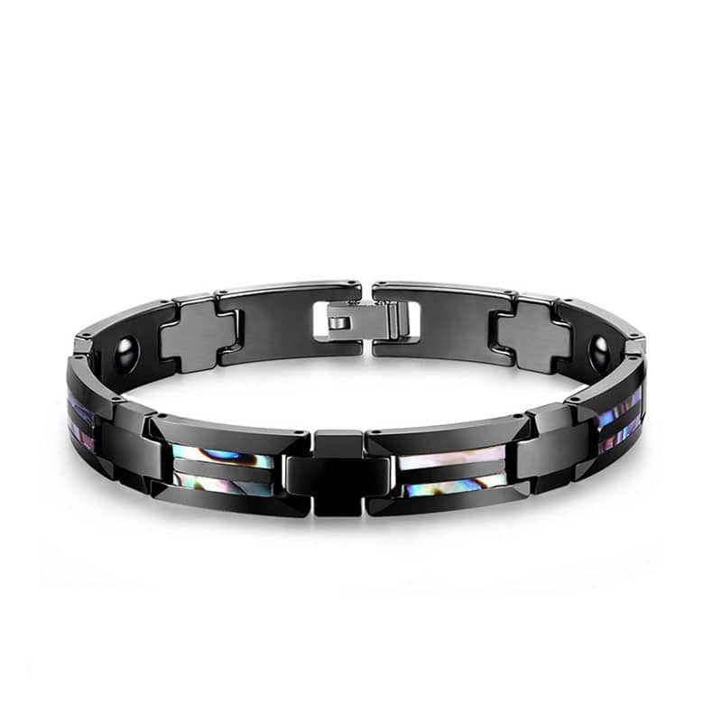 (image for) Tungsten Carbide Bracelet With Shell Inlay