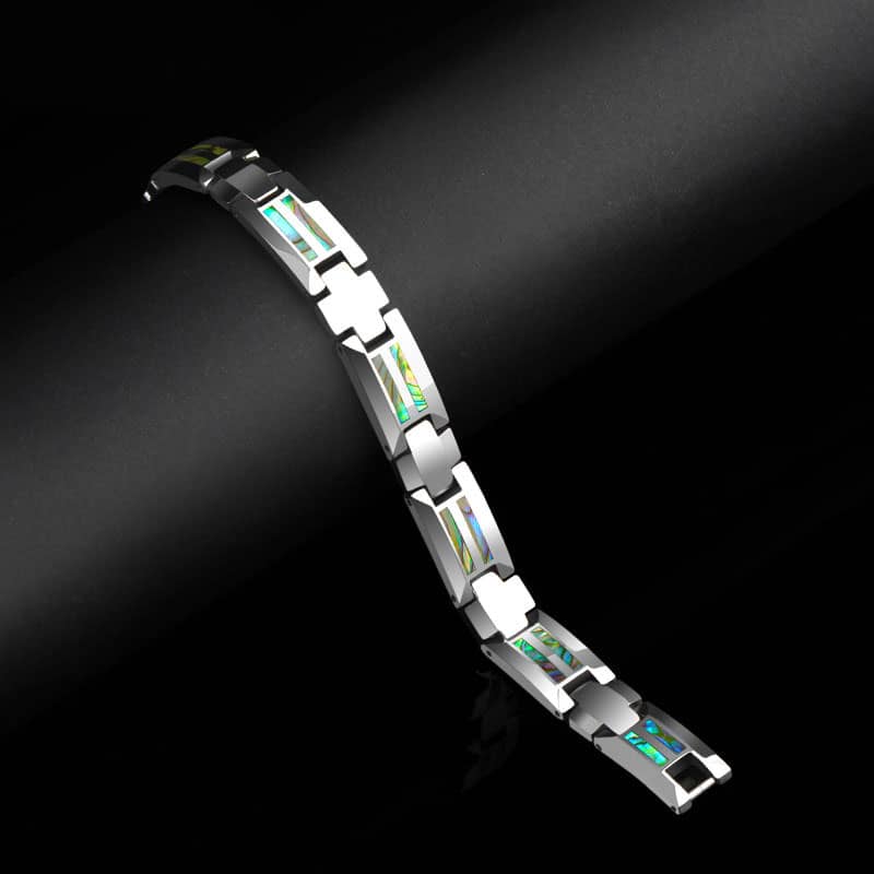 (image for) Tungsten Carbide Bracelet With Shell Inlay