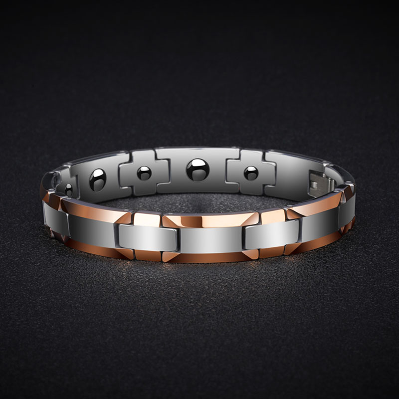 (image for) Two-Tone Gold Tungsten Bracelet For Men And Women