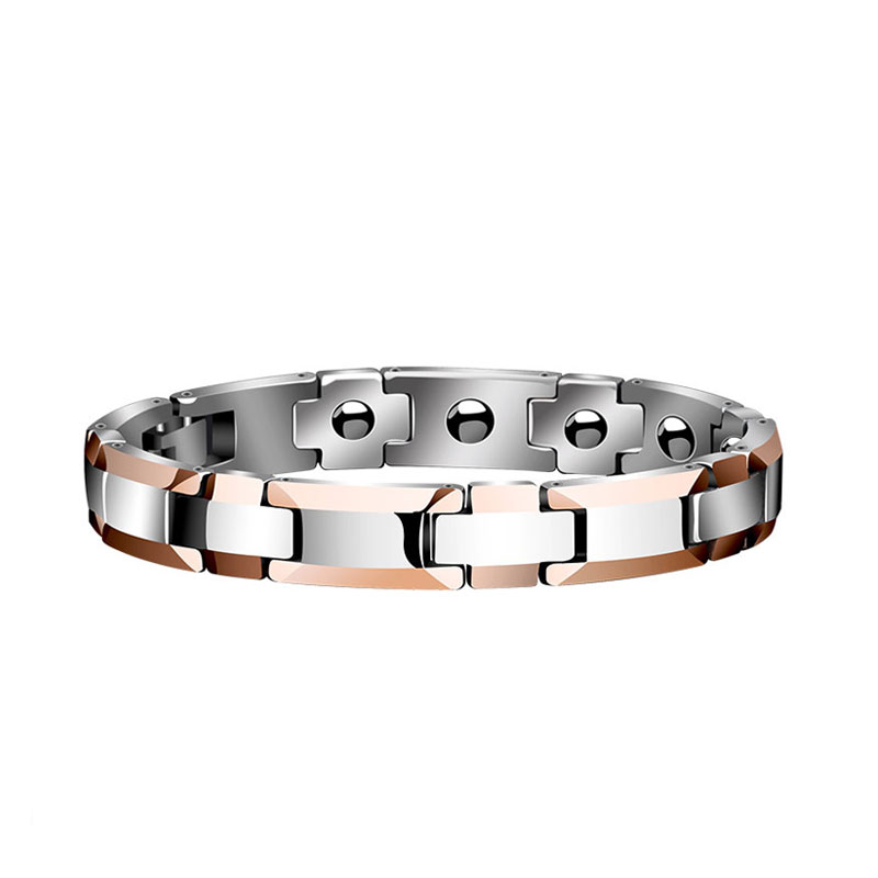 (image for) Two-Tone Gold Tungsten Bracelet For Men And Women